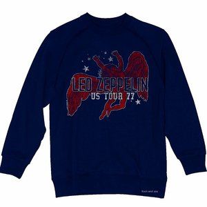 Led Zeppelin US Tour 1977 metal rock Official Pullover Sweatshirt L NWT